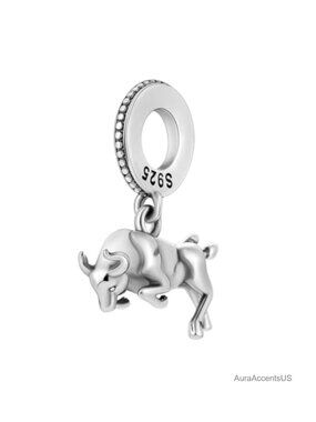 sterling silver bull charm for bracelets necklace jewelry gift